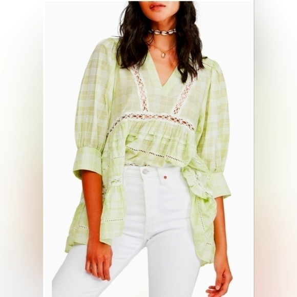 𝅺free People Boho Blouse - Picture 1 of 7